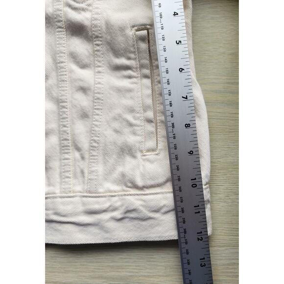 JACKET-JEAN-LEVI STRAUSS & CO.-Light Cream-Butterflies-Small Size-Classic-X-SML - Picture 15 of 16